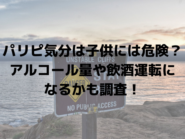 パリピ気分は子供には危険？アルコール量や飲酒運転になるかも調査！
